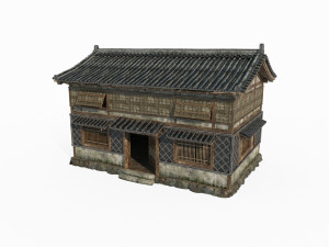 East Asian Ancient Architecture House Store 3D मॉडल