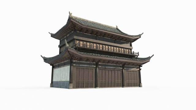 East Asian Ancient Architecture Palaces Modèle 3D .c4d .max .obj .3ds .fbx .stl .blend 