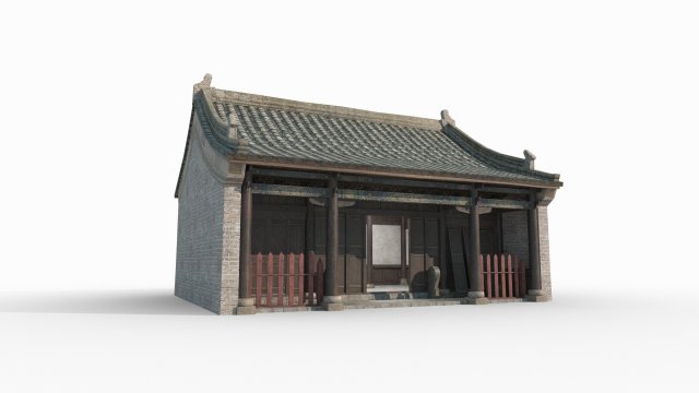 East Asian Ancient Architecture Office Modelo 3D .c4d .max .obj .3ds .fbx .stl .blend