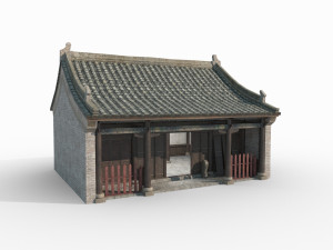 East Asian Ancient Architecture Office Modelo 3D