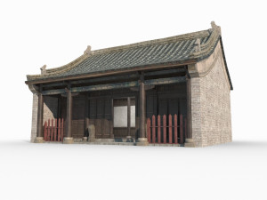 East Asian Ancient Architecture Office Modelo 3D