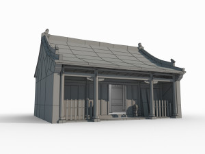 East Asian Ancient Architecture Office Modelo 3D