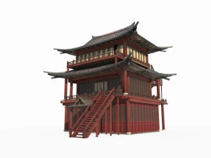 East Asian Ancient Architecture Penthouse 3D Model