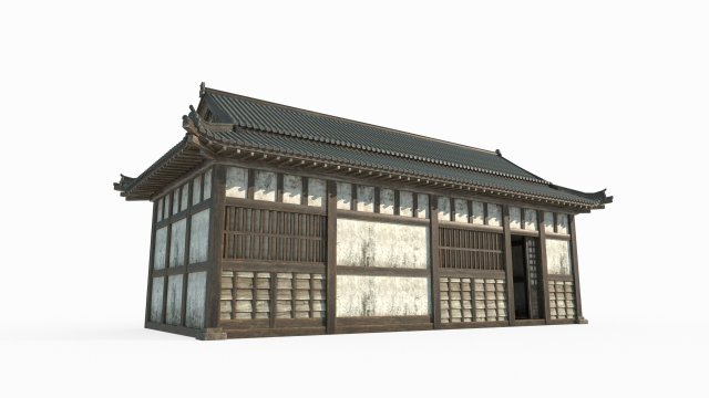 East Asian Ancient Architecture Partial Hall 3D मॉडल .c4d .max .obj .3ds .fbx .stl .blend 