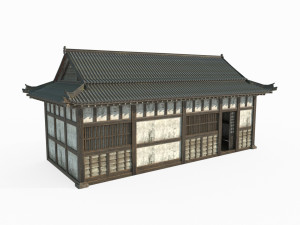 East Asian Ancient Architecture Partial Hall 3D मॉडल