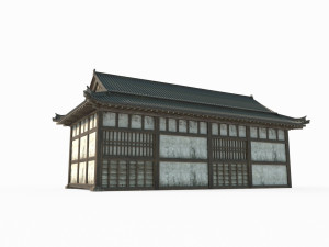 East Asian Ancient Architecture Partial Hall 3D मॉडल
