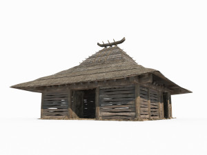 Ancient thatched houses in East Asia Model 3D