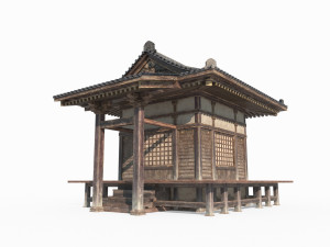 Asian Ancient Architecture Shrine Modello 3D