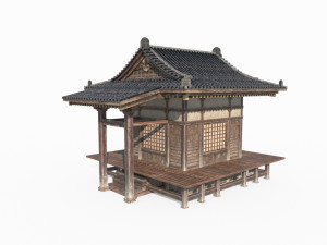 Asian Ancient Architecture Shrine Modello 3D