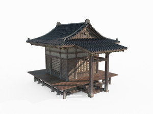 Asian Ancient Architecture Shrine Modello 3D