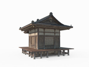 Asian Ancient Architecture Shrine Modello 3D