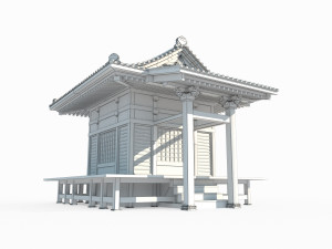 Asian Ancient Architecture Shrine Modello 3D