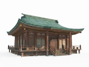 Istana arsitektur Asia Timur kuno Model 3D