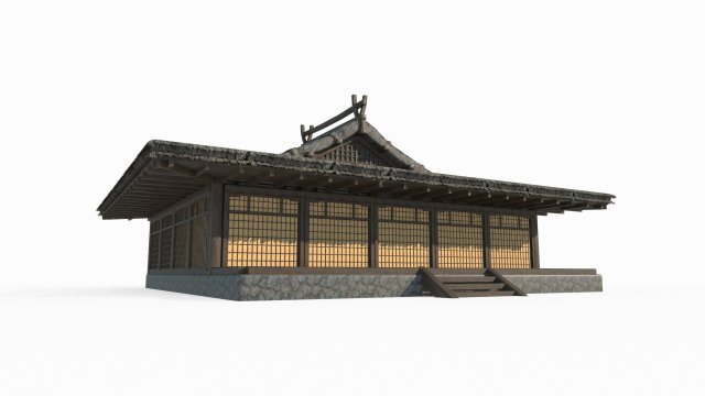 Hall of Ancient Asian Architecture 3D 模型 .c4d .max .obj .3ds .fbx .stl .blend 