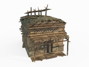 Ancient Gobi Architecture and Houses in East Asia 3D 模型