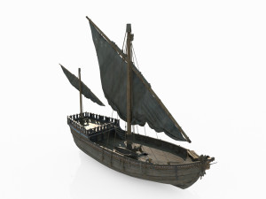 Ancient Vehicle Sailboat Model 3D