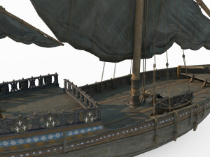 Ancient Vehicle Sailboat Model 3D