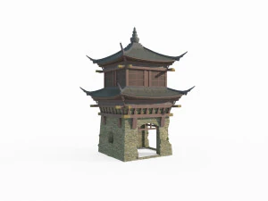 Ancient architectural towers in East Asia 3D Model
