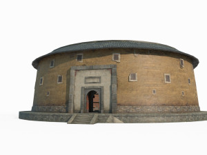 Earth buildings of Hakka in ancient Asian dwellings 3D Model