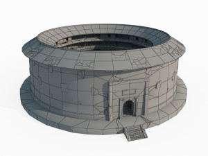 Earth buildings of Hakka in ancient Asian dwellings 3D Model