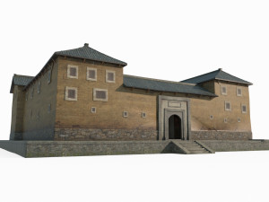 Ancient Asian Architecture Hakka earth buildings Model 3D