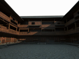 Ancient Asian Architecture Hakka earth buildings Model 3D