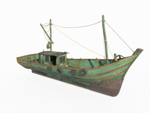 Modern vehicle fishing vessels Modelo 3D