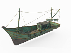 Modern vehicle fishing vessels Modelo 3D