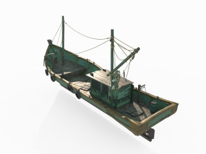 Modern vehicle fishing vessels Modelo 3D