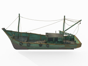 Modern vehicle fishing vessels Modelo 3D