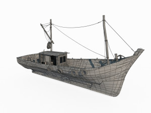 Modern vehicle fishing vessels Modelo 3D