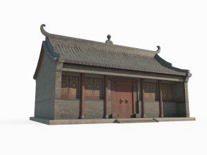 East Asian Ancient Architecture Residential Buildings 3D Model