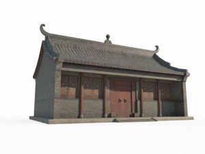 Edificios residenciales de arquitectura antigua de Asia oriental Modelo 3D
