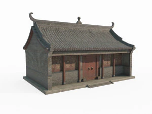 East Asian Ancient Architecture Residential Buildings 3D Model