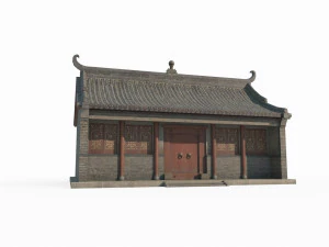 East Asian Ancient Architecture Residential Buildings 3D Model