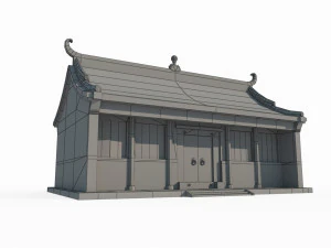East Asian Ancient Architecture Residential Buildings 3D Model