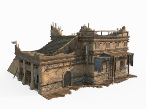Gobi Desert house building 3D Model