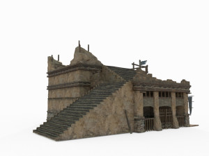 Gobi Desert house building 3D Model