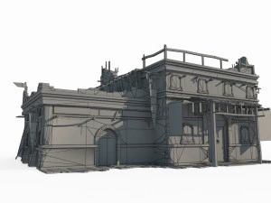 Gobi Desert house building 3D Model