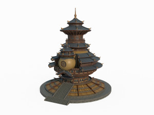 East Asian Ancient Architecture Alchemy Palace Modelo 3D