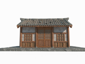 Ancient Asian Architecture Single Room 3D Модель