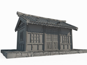 Ancient Asian Architecture Single Room 3D Модель