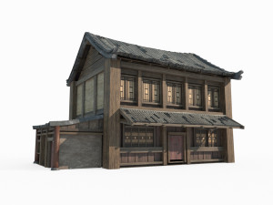 Asian Ancient Architecture Store 3D 모델