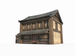 Asian Ancient Architecture Store 3D Model