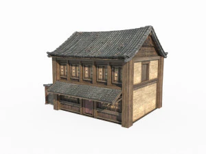 Asian Ancient Architecture Store 3D Model