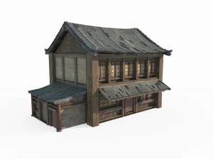 Asian Ancient Architecture Store 3D Model
