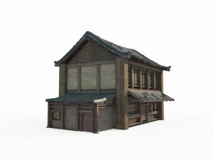 Asian Ancient Architecture Store 3D Model