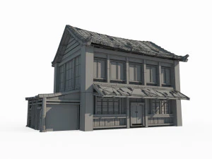 Asian Ancient Architecture Store 3D Model
