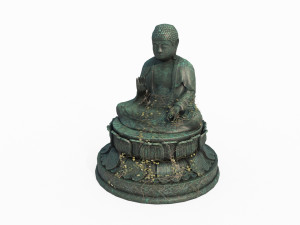 Ancient Bronze Buddha Statue Modèle 3D