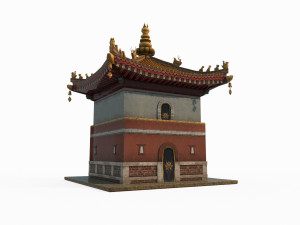 Tibetan Ancient Architecture Temples 3D Model